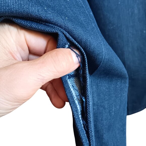 31x24 Vintage 1960's High-Waisted Denim Capri Jeans Pleated Glenbrooke Towncraft - Picture 4 of 9